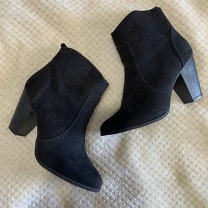 Suede Heeled Bootie